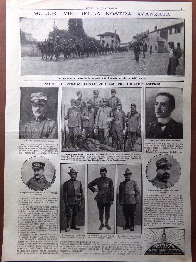 Pagine del 1915 WW1 Avanzata Isonzo Caduti Combattenti Italiani Patria …