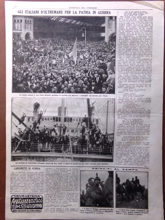 Pagine del 1915 WW1 Avanzata Isonzo Caduti Combattenti Italiani Patria …