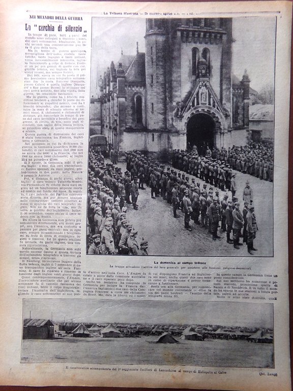 Pagine del 1915 WW1 Barricata Argonne Bosfodo Prigionieri Campo Tedesco …