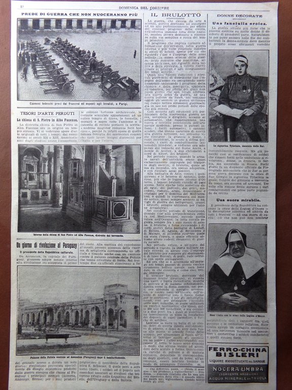 Pagine del 1915 WW1 Bombe Halle aux Draps Ypres Tylsinin …