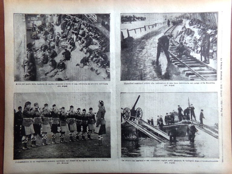 Pagine del 1915 WW1 Comando Austriaco Carlo Francesco Baci Scozzesi …
