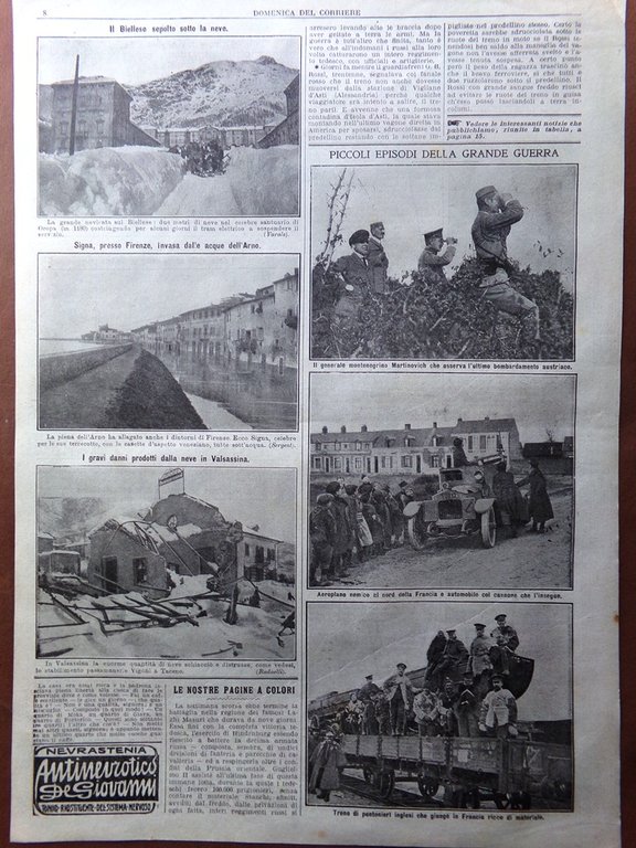 Pagine del 1915 WW1 Ermete Novelli Virginia Reuter Piena Arno …