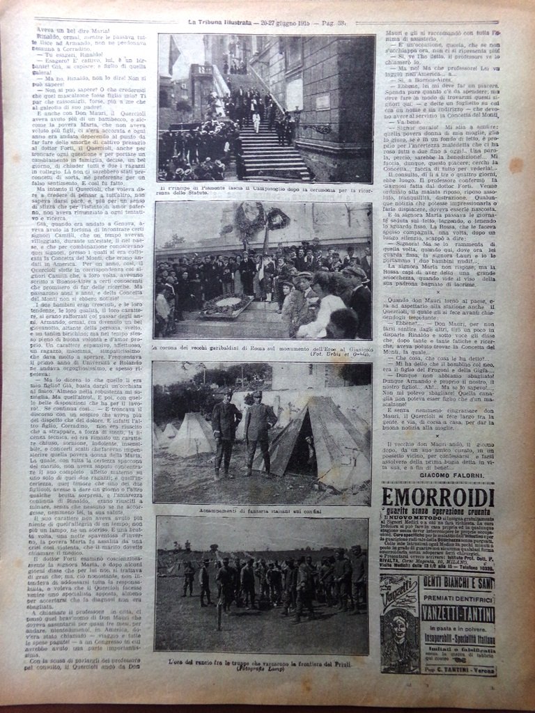 Pagine del 1915 WW1 Fanteria Confini Ora Rancio Roma Maschera …