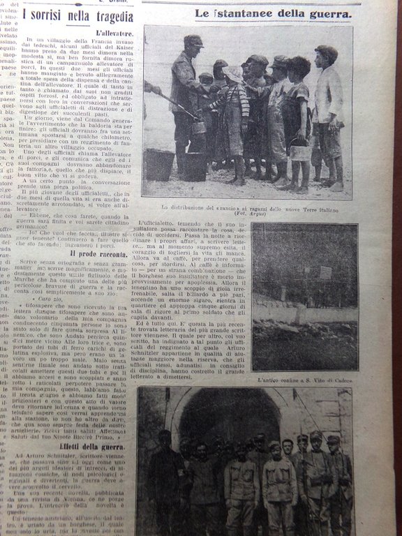 Pagine del 1915 WW1 Londra Richiamati Guerra Distribuzione Rancio Carso …