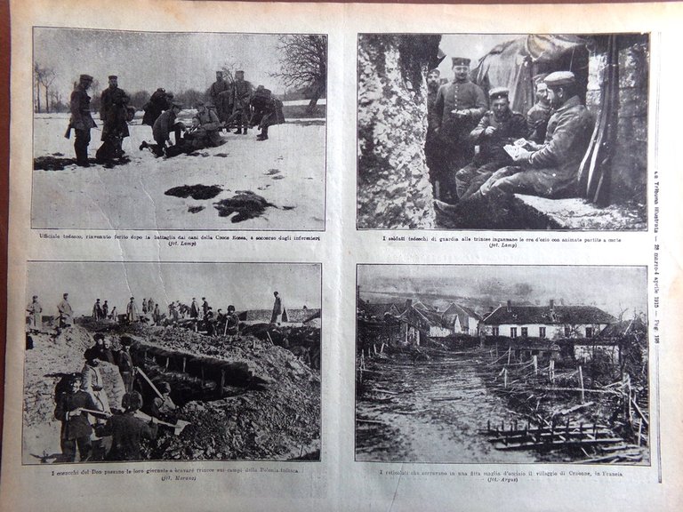 Pagine del 1915 WW1 Maurice Maeterlink Kaiser Cosacchi Don Tedeschi …