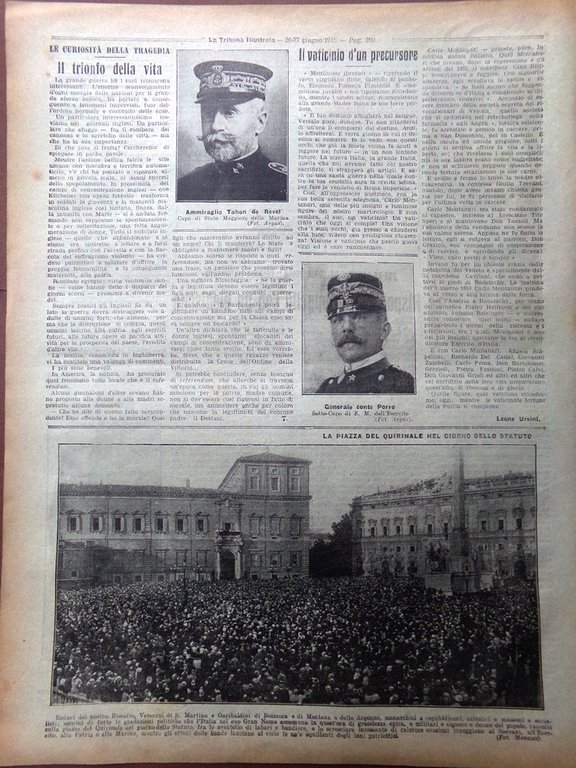 Pagine del 1915 WW1 Medaglia Pietro Ciochino Martini Porro Revel …