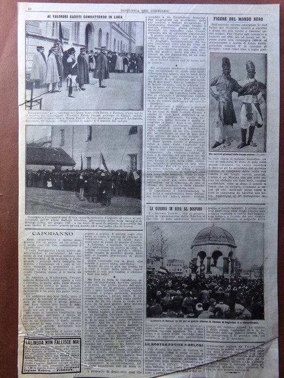 Pagine del 1915 WW1 Motta Joffre Falkenhayn Caserma Lungarno Guerra …