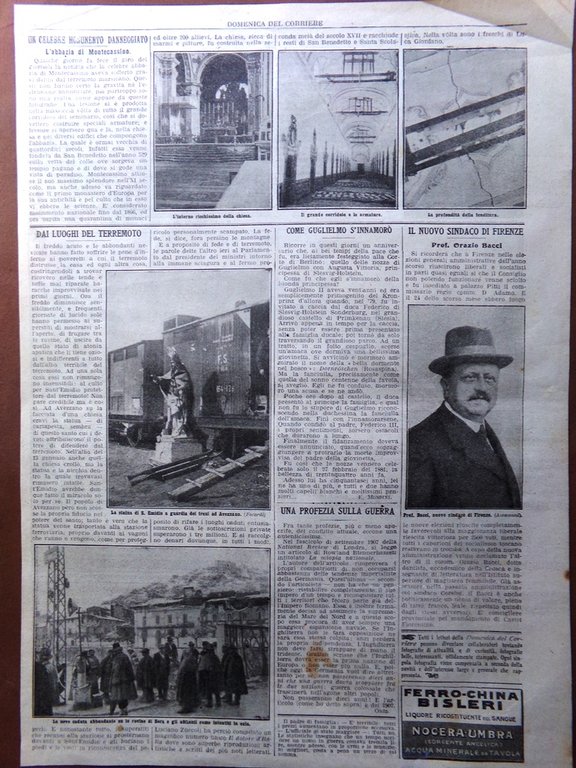 Pagine del 1915 WW1 Piena del Tevere Bombe Abbazia di …