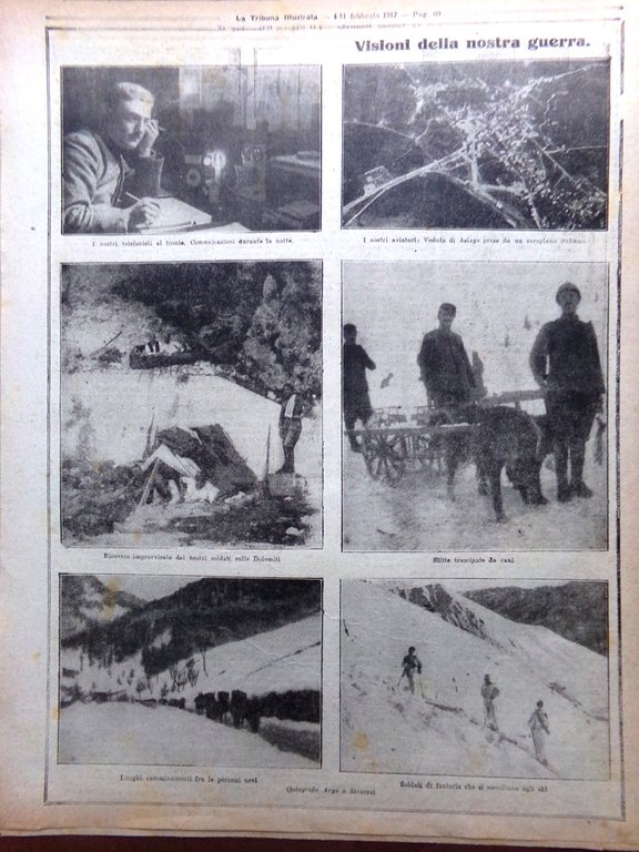 Pagine del 1917 WW1 Visioni di Guerra Veduta Asiago Telefonisti …