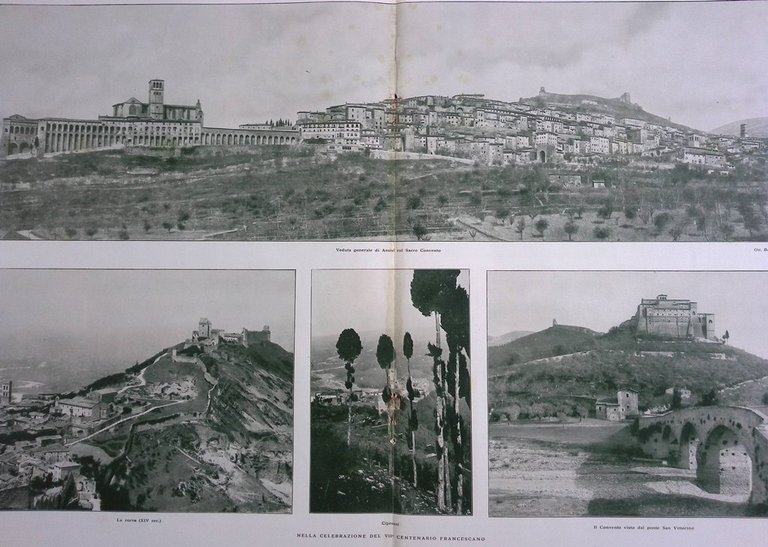 Pagine del 1926 Perugia Gallarate Grandezza San Francesco Assisi Regata …