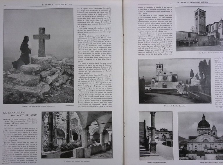 Pagine del 1926 Perugia Gallarate Grandezza San Francesco Assisi Regata …