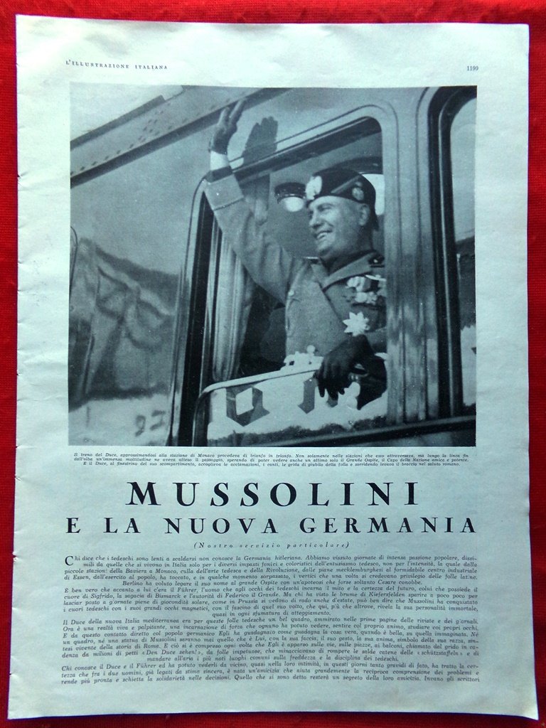 Pagine del 1937 Duce in Germania Viaggio Mostra Romanità Pensiero …