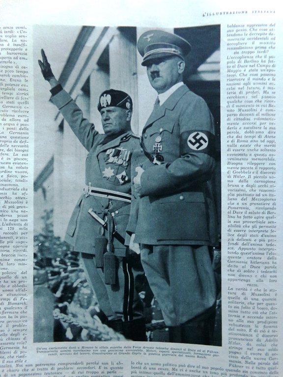 Pagine del 1937 Duce in Germania Viaggio Mostra Romanità Pensiero …