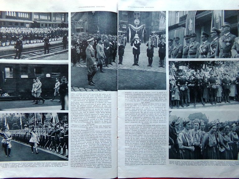 Pagine del 1937 Duce in Germania Viaggio Mostra Romanità Pensiero …