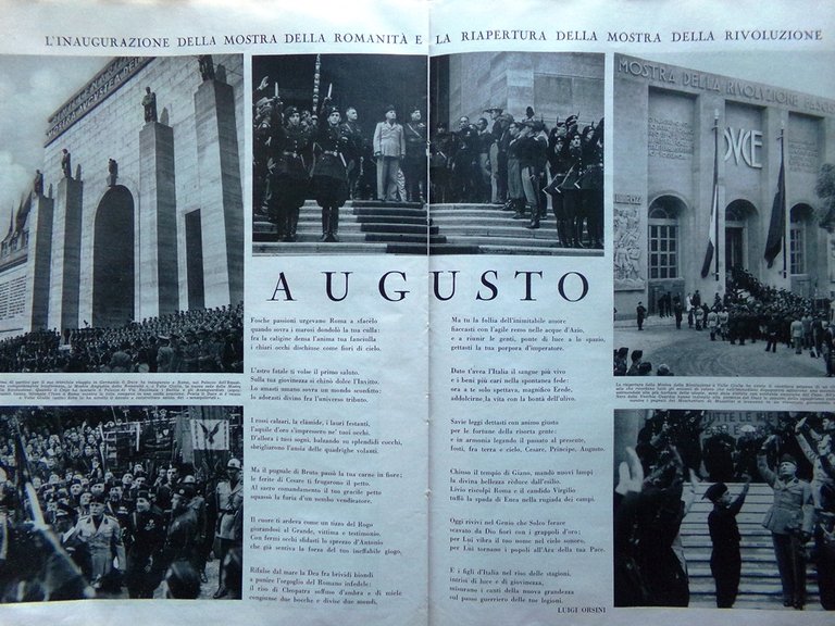 Pagine del 1937 Duce in Germania Viaggio Mostra Romanità Pensiero …