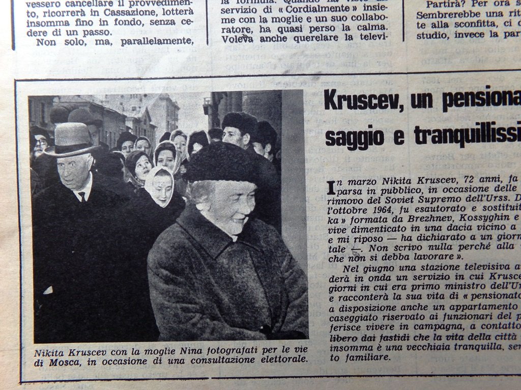 Pagine del 1967 Aldo Vieri Kruscev Nino Benvenuti Boxe Franca …