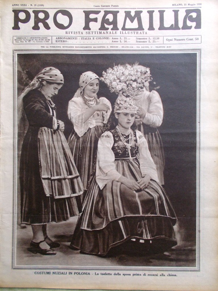 Pro Familia del 11 Maggio 1930 Arte Giapponese Roma Nave …