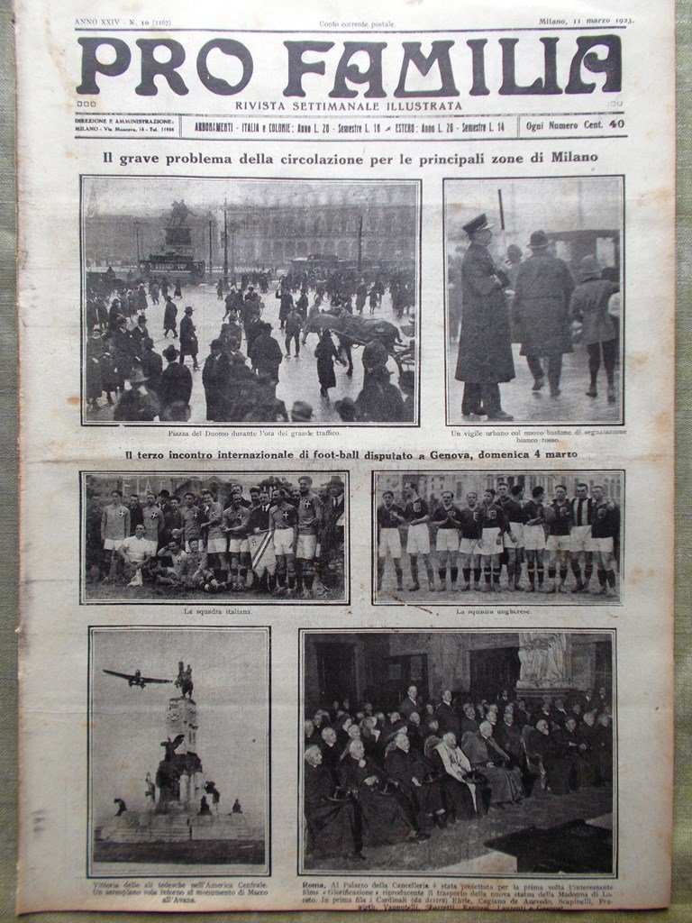 Pro Familia del 11 Marzo 1923 Rènan Beckett Edison Guido …