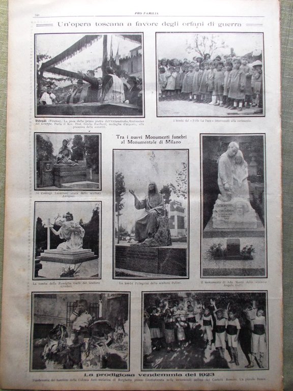 Pro Familia del 11 Novembre 1923 Anniversario Vittoria Lotta in …