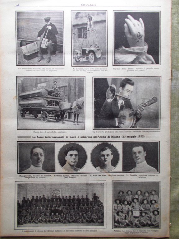 Pro Familia del 13 Maggio 1923 Colleoni Vigevano Teresa Lisieux …