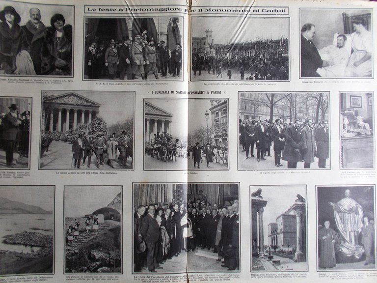 Pro Familia del 15 Aprile 1923 Menasti Funerali Sarah Bernhardt …