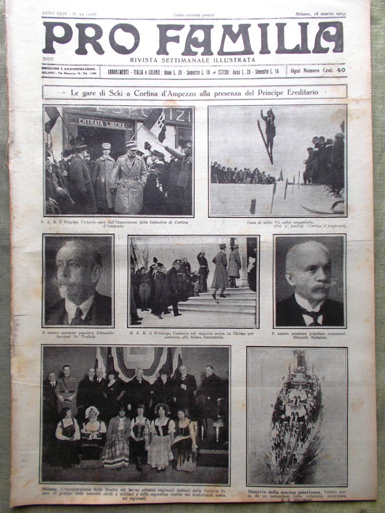 Pro Familia del 18 Marzo 1923 Ruhr Cortina Accademia Crusca …