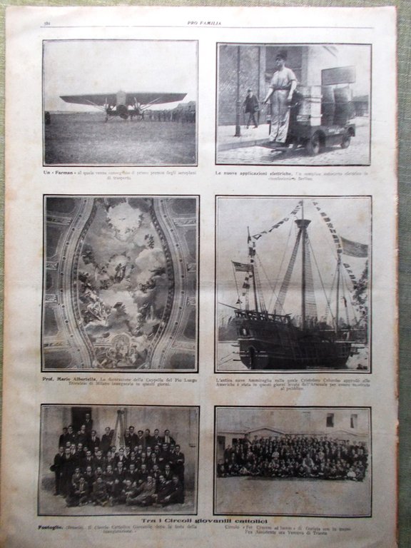 Pro Familia del 18 Novembre 1923 Sovrani Spagna Anniversario Vittoria …