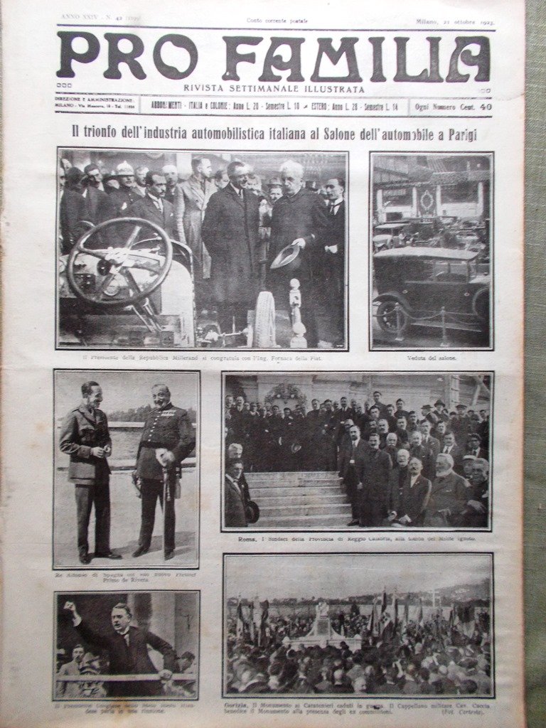 Pro Familia del 21 Ottobre 1923 Rivoluzione Bulgaria Salone Automobile …