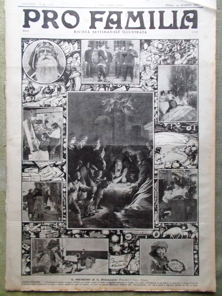 Pro Familia del 23 Dicembre 1923 Natale Oropa Scalve Presepe …