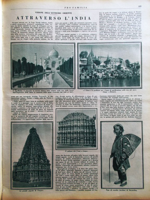 Pro Familia del 23 Marzo 1930 Inondazione Francia India Mancinelli …