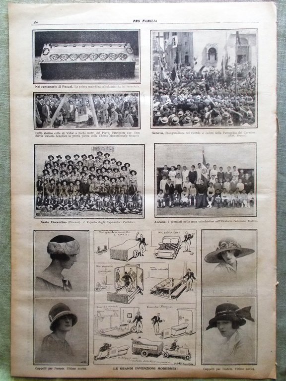 Pro Familia del 29 Luglio 1923 Tropea Pascal Mussolini Manzoni …