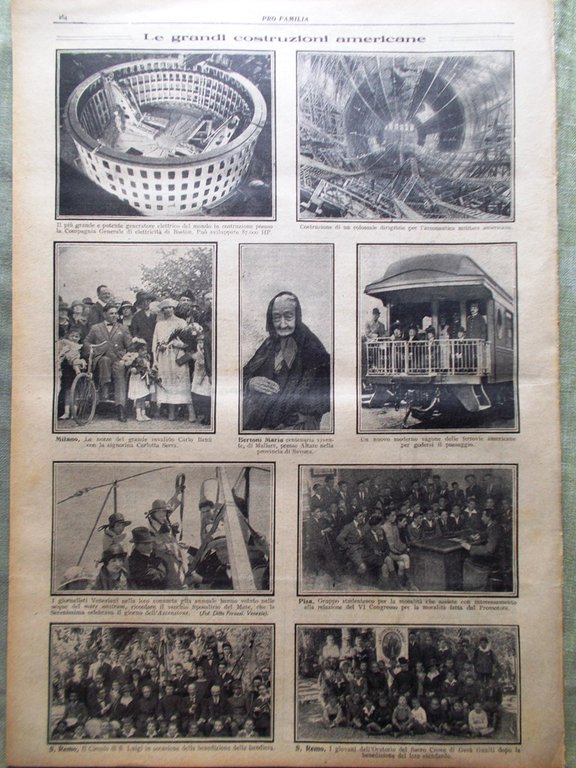 Pro Familia del 3 Giugno 1923 Feste Lecco Manzoni Arcadia …