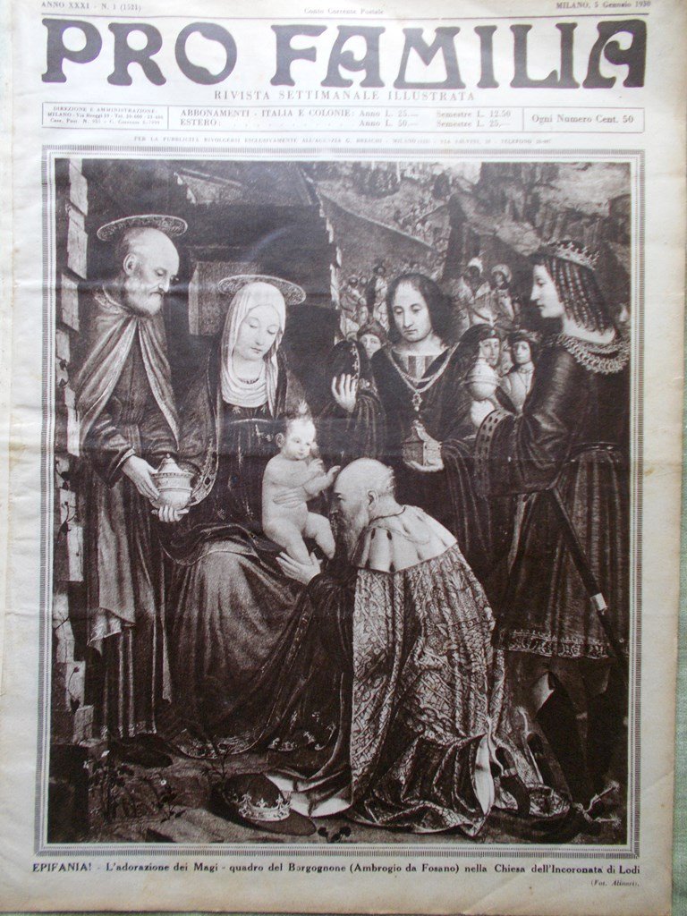 Pro Familia del 5 Gennaio 1930 Maria Ward Giubileo Pio …