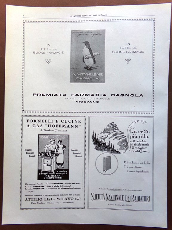 Pubblicità del 1925 Macchina da Scrivere Demountable Farmacia Cagnola Lisi