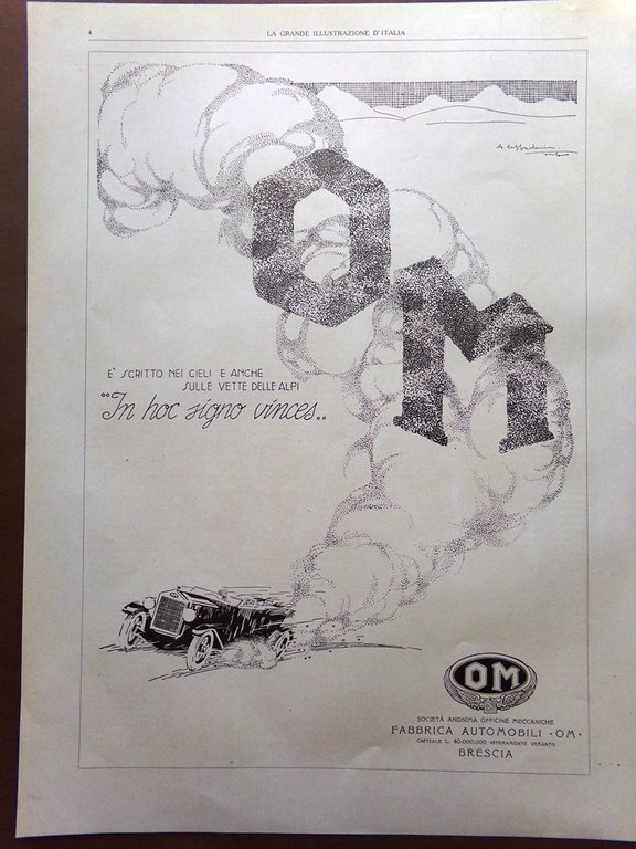 Pubblicità del 1925 Macchine OM Brescia Officine Meccaniche Battaggion Bergamo | Immagine Gallery 1