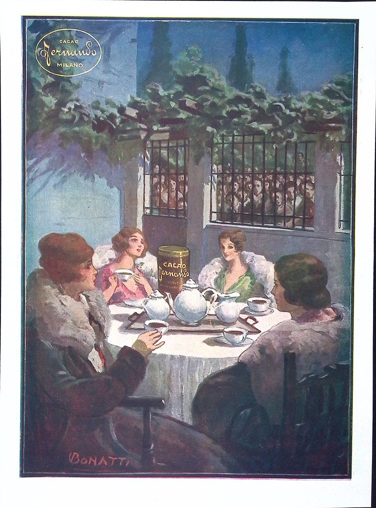 Pubblicità del 1928 Cacao Fernando Bonatti Chrysler Plymouth Automobile