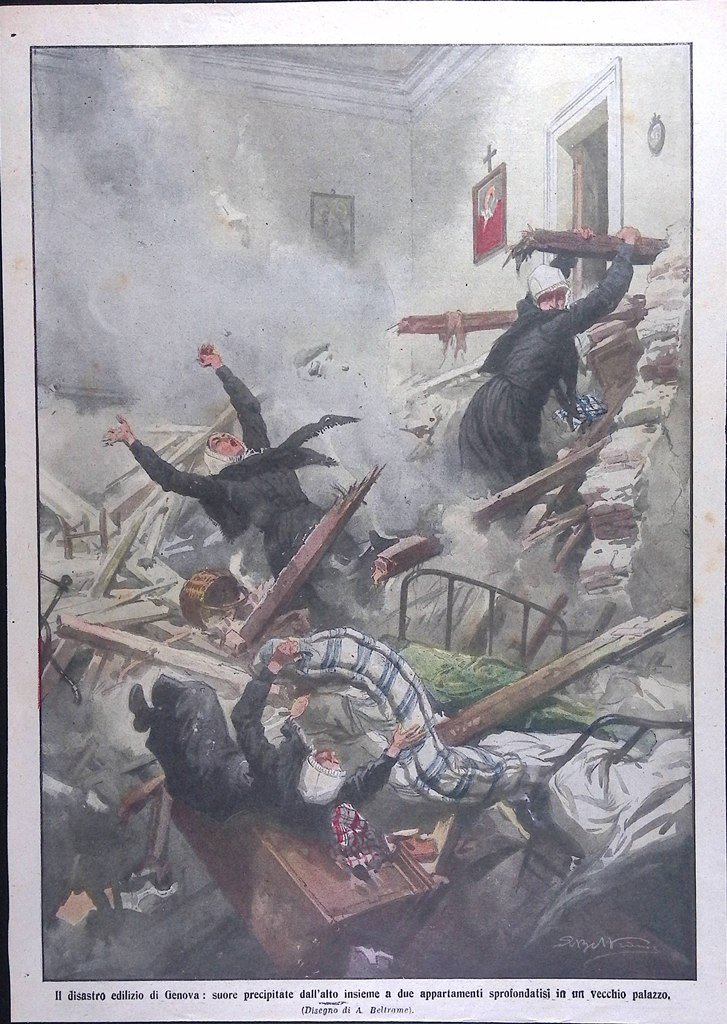 Retrocopertina Domenica del Corriere nr. 15 del 1914 Danno a …