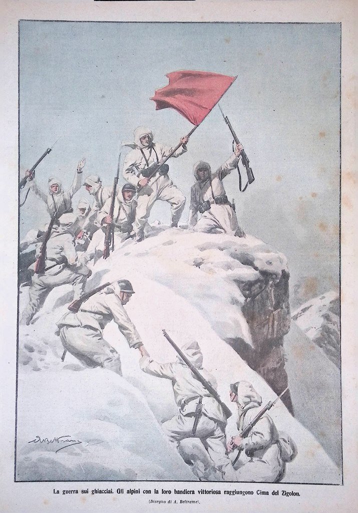 Retrocopertina Domenica del Corriere nr. 23 del 1918 WW1 Conquista …