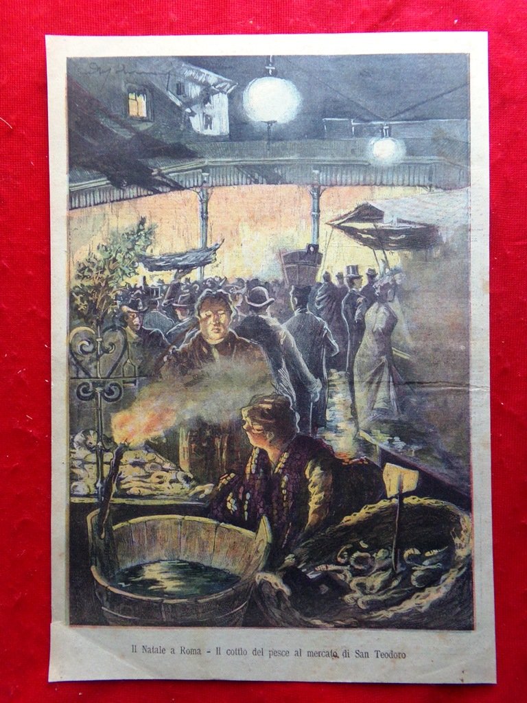 Retrocopertina Tribuna Illustrata nr. 52 del 1902 Natale Roma San …