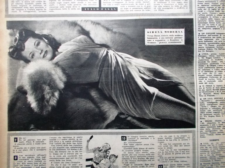 Rivista 7 Sette del 15 Settembre 1946 Vivian Blaine Vera …