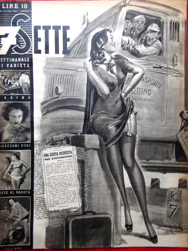 Rivista 7 Sette del 17 Novembre 1946 Le Amazzoni Nere …