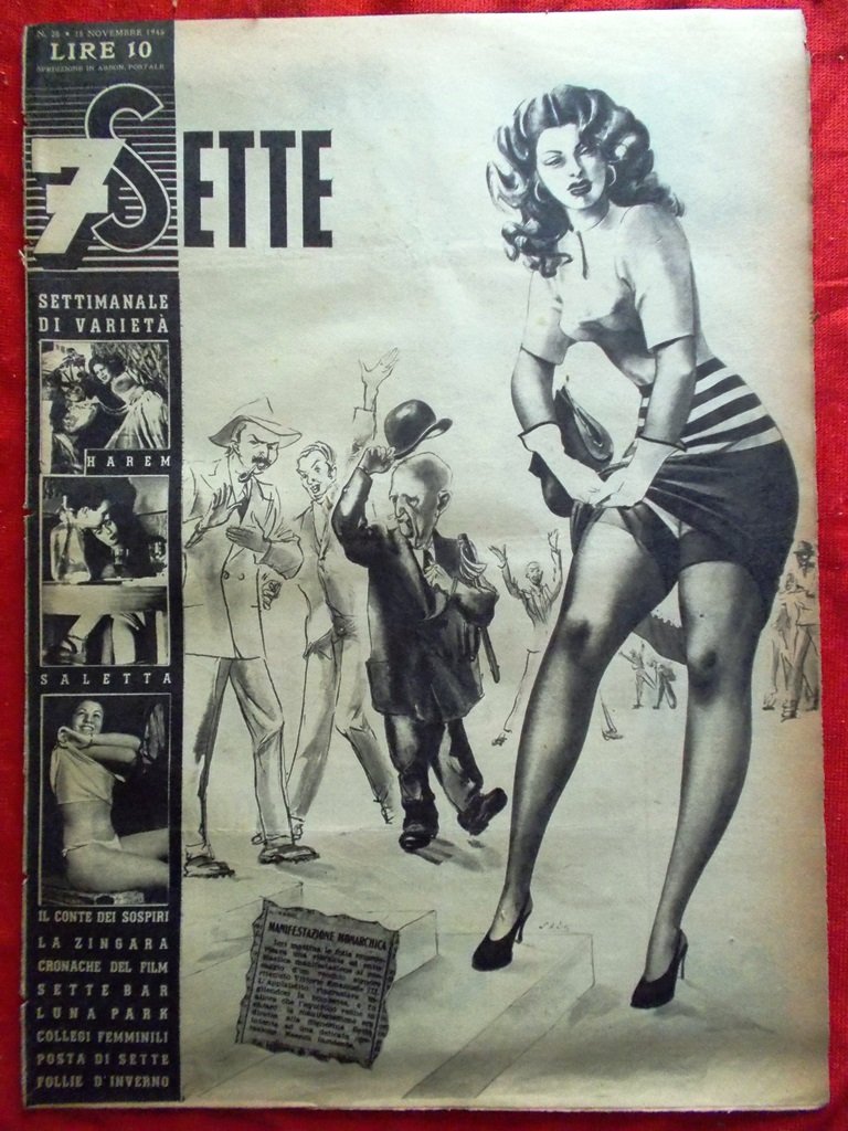 Rivista 7 Sette del 18 Novembre 1945 Conte dei Sospiri …