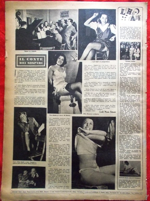 Rivista 7 Sette del 18 Novembre 1945 Conte dei Sospiri …