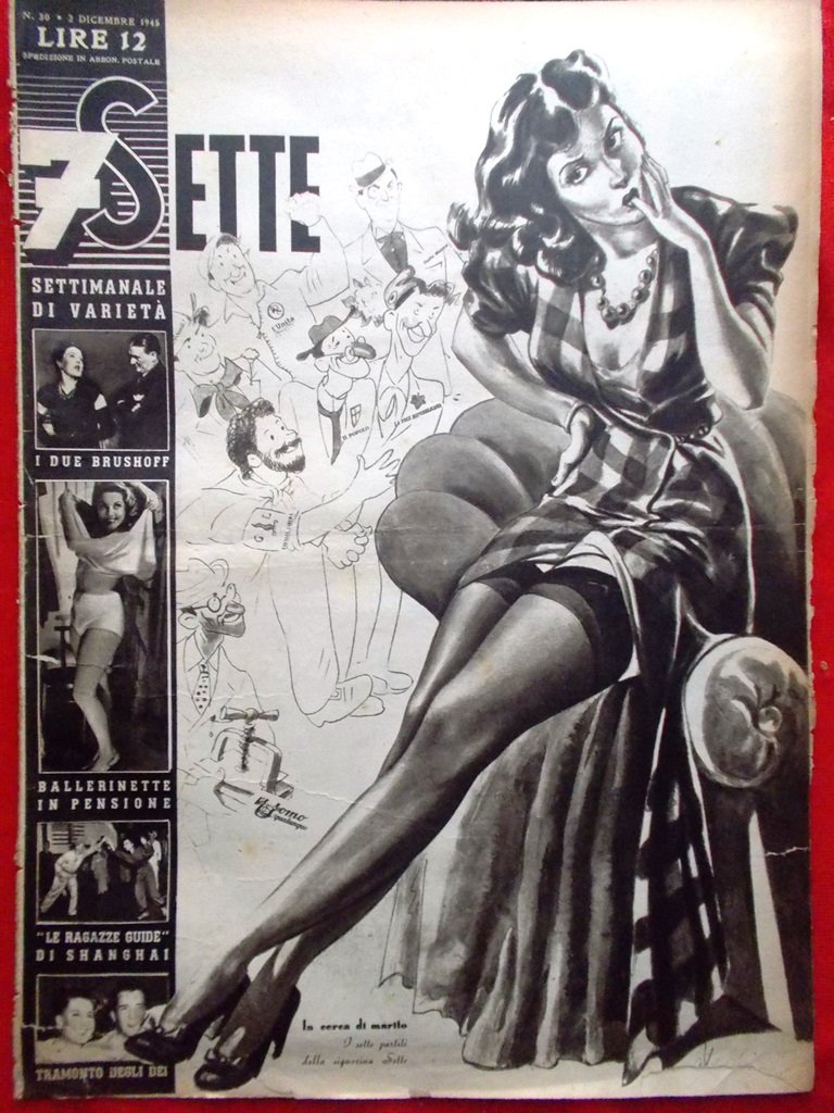 Rivista 7 Sette del 2 Dicembre 1945 Jessica Rogers Ragazze …