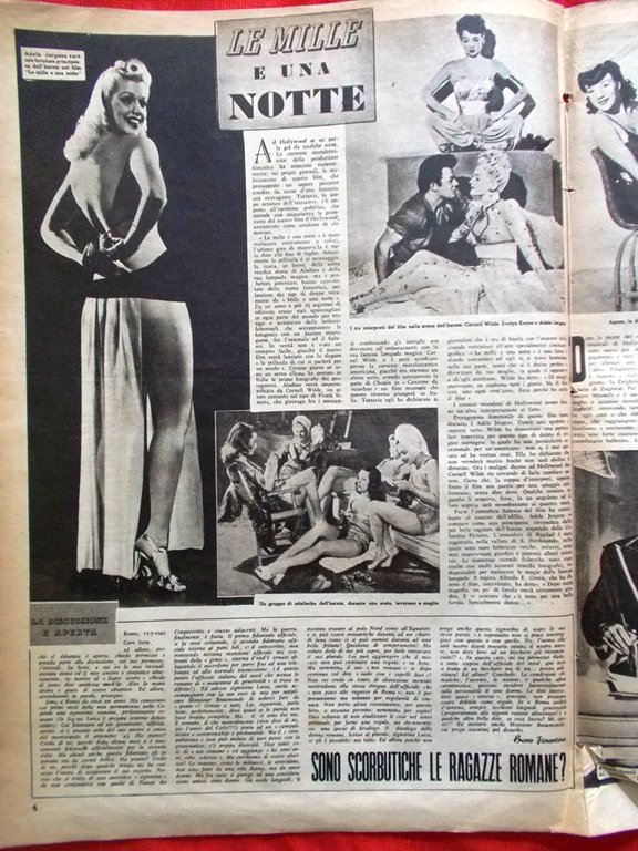 Rivista 7 Sette del 2 Settembre 1945 Hayworth Durbin Ziegfield …