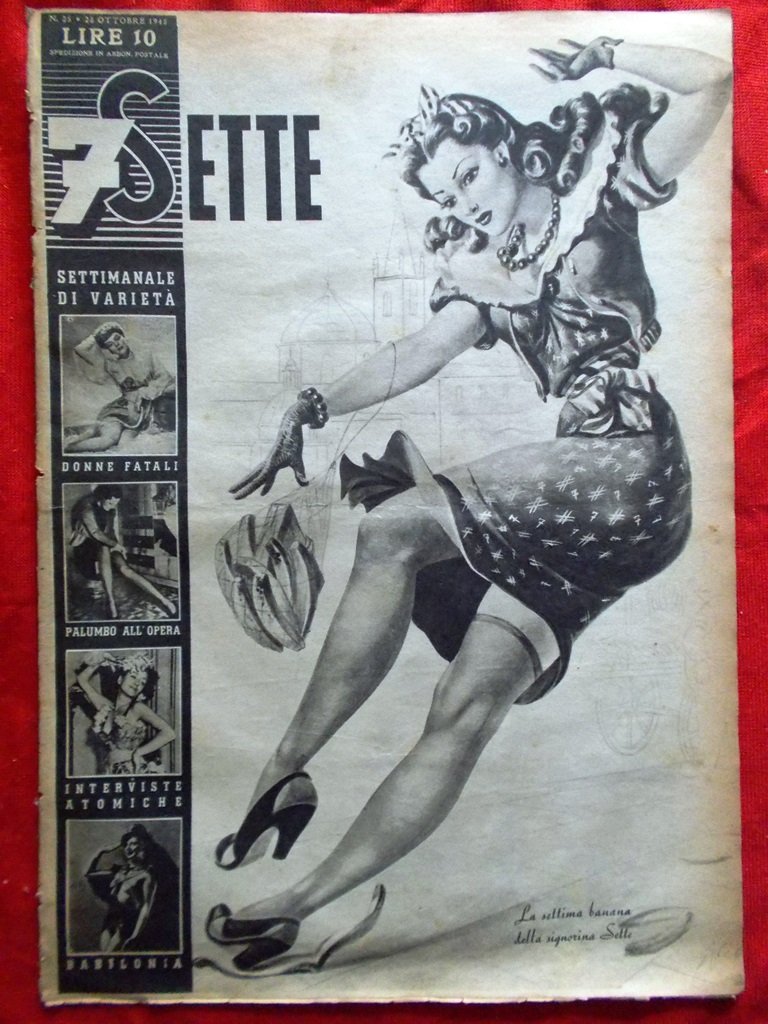 Rivista 7 Sette del 28 Ottobre 1945 Donne Fatali Viveca …
