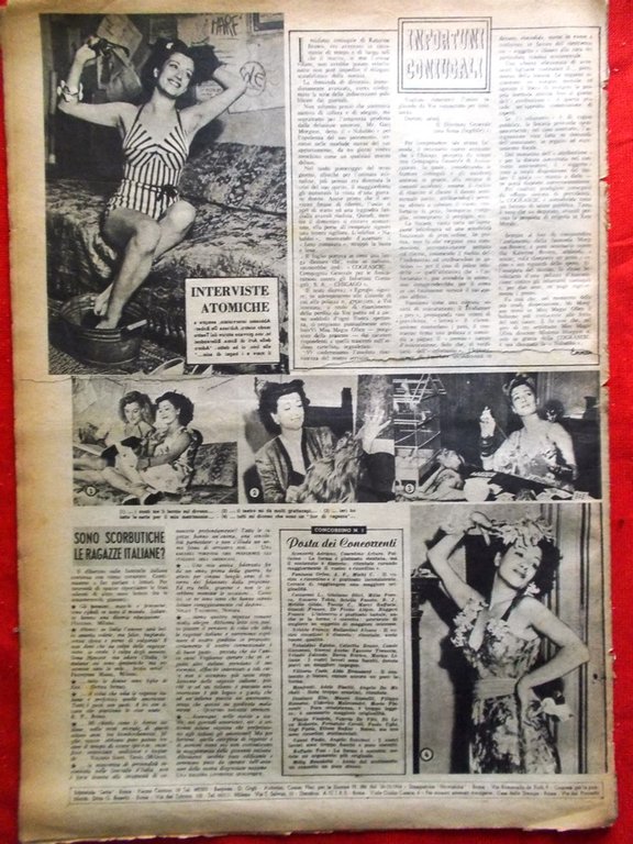 Rivista 7 Sette del 28 Ottobre 1945 Donne Fatali Viveca …