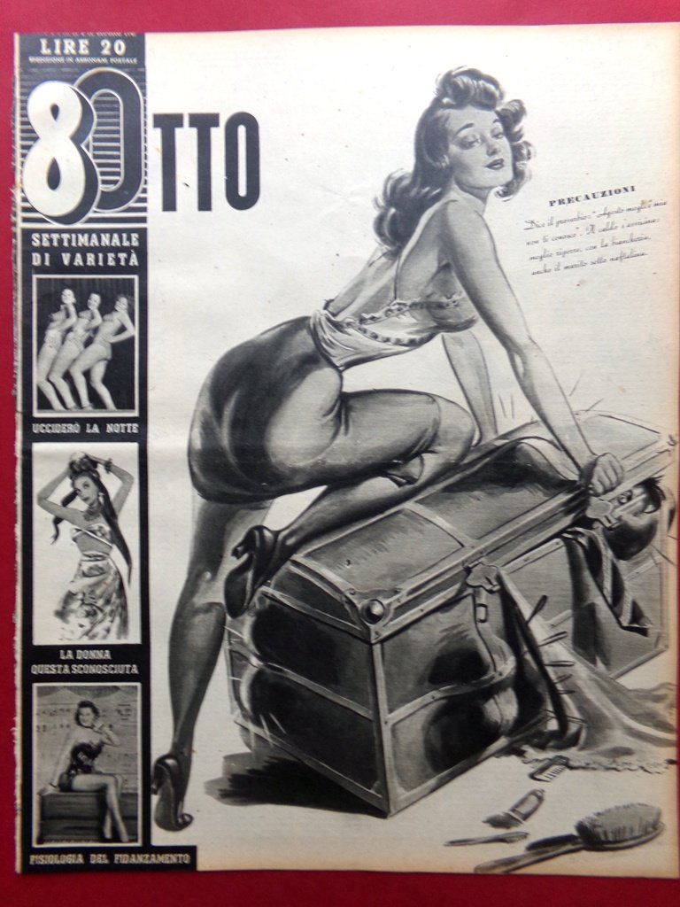 Rivista 8 Otto del 12 Giugno 1947 Scienziato Notte Bigama …