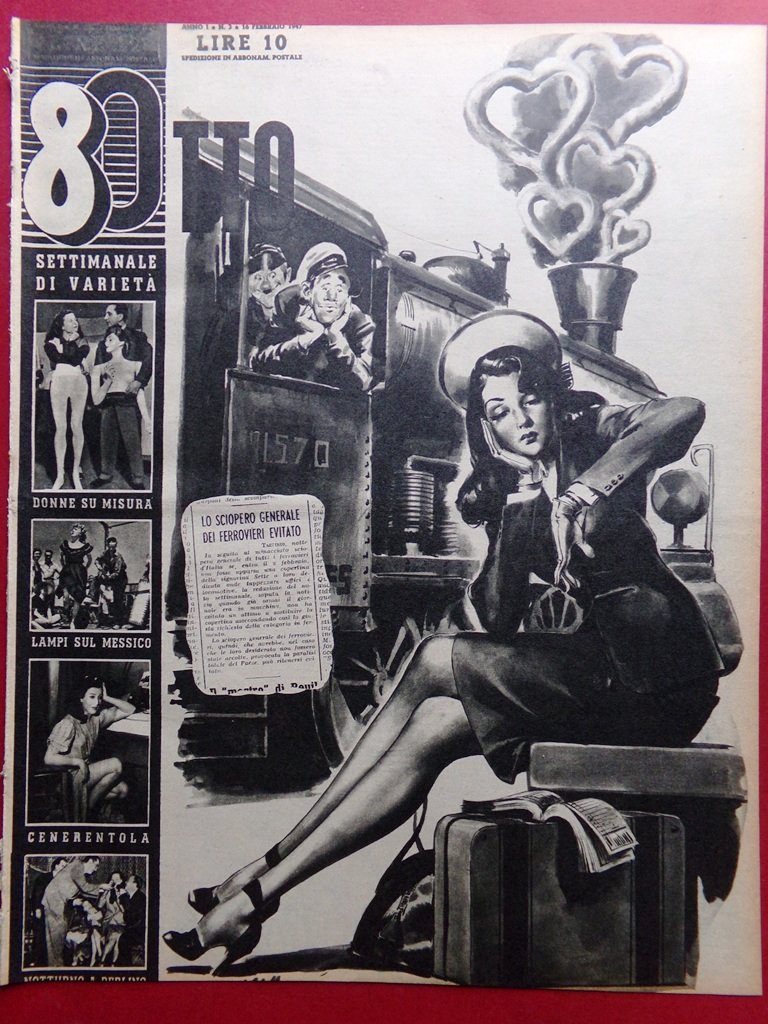 Rivista 8 Otto del 16 Febbraio 1947 Messico Tango Notturno …