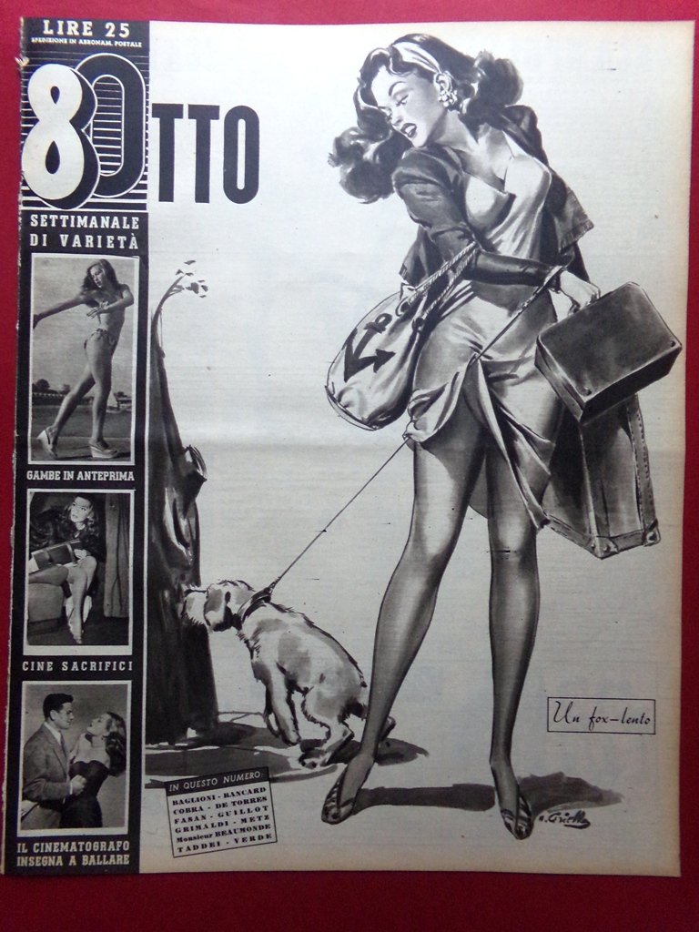 Rivista 8 Otto del 18 Settembre 1947 Pin-up Palestra Stelle …